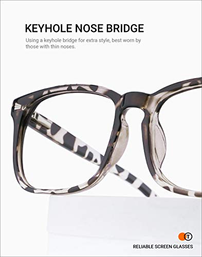 Tijn Progressive Multifocus Reading Glasses For Women Anti Blue Light Blocking Readers Vintage Square Nerd Eyeglasses #TOP3