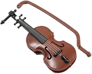 Miniature Violin Tiny Violin Mini Musical Instrument Miniature Model Dollhouse Furniture Craft Ornament for Dollhouse Fairy Garden Decoration