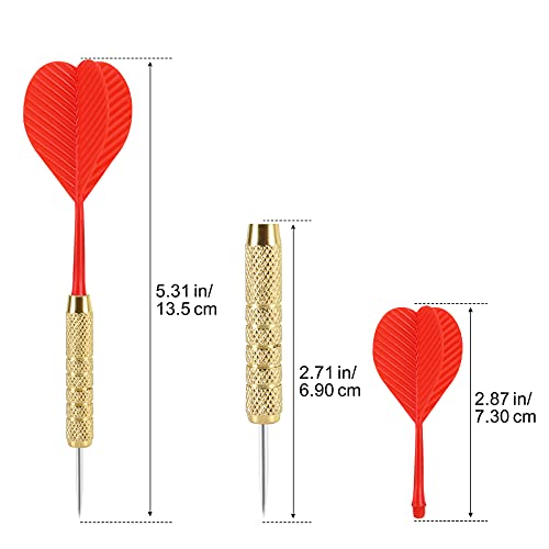Accmor 18 Pack Steel Tip Darts, 18 Grams Metal Tip Dart Set, Darts Metal Tip Set, Metal Darts For Dartboard #TOP6