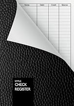 Simple Check Register: DIN A5 | Check Log Book | Debit Card Ledger | 110 Pages | Durable Softcover
