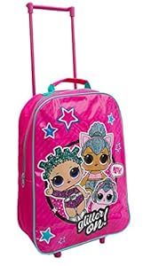 trolleys Kids Cabin Bag Suitcase with Wheels and Telescopic Handle - Ideal for Short Breaks, Holidays, sleepovers and School Trips (LOL Surprise)