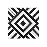 Retro Self Adhesive 12-Inch Vinyl Floor Tiles, 20 Tiles - 12' x 12', Geometric Pattern - Peel & Stick, DIY Flooring for Kitchen, Dining Room, Bedrooms & Bathrooms by Achim Home Decor