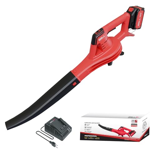 iBELL LB20-28L1 Cordless Leaf Blower | Heavy-Duty |25–35 Min Runtime | 20V One Power Series, 280W Motor, 4.0Ah Li-ion Battery & Charger, 88 m/s Air Speed, 2.8 m³/min Air Volume, 6 Months Warranty