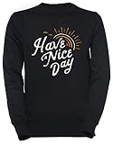 Luxogo Have A Nice Day Unisexo Negro Sudadera Hombre Mujer Unisex Black Jumper Men's Women's