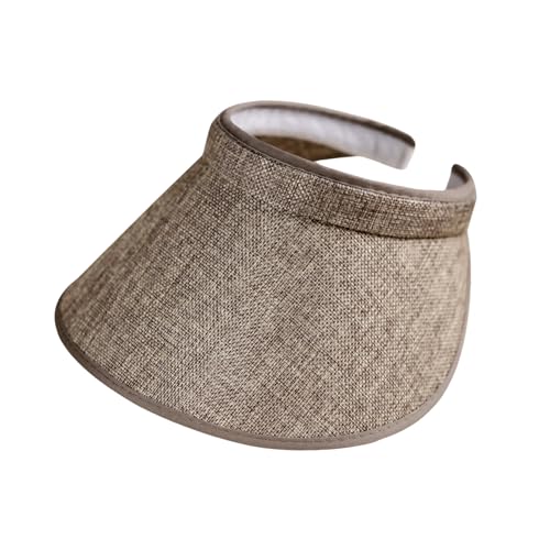 de la heart Wide Brim Sand Visor Sunhat for Women | Lightweight Roll-Up Beach Hat with Open Top |...