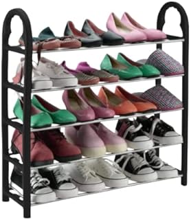 Knight 5-Tier Shoe Storage Organiser Strong and Durable, Quick Assembly Shoes Storage No Tools Required Metal Shoe Organiser | Hallway Shoe Rack