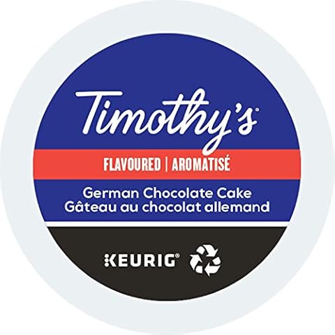 Timothy's World Coffee, German Chocolate Cake, K-Cup Portion Pack for Keurig K-Cup Brewers 24-Count (Pack of 2) Cover