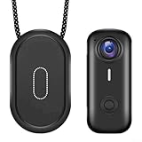 Whychstore Action Camera magnetica compatta, 360° magnetica Pocket Thumb Cam, registrazione WiFi 2K, per registrazione, attività all'aperto, passeggiate (nero)
