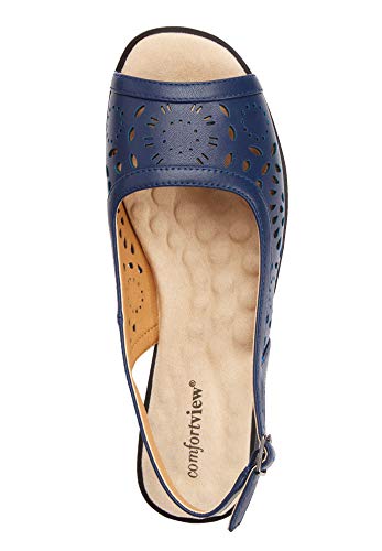 Comfortview Women's Wide Width The Mary Sling - 10 W, White #TOP5