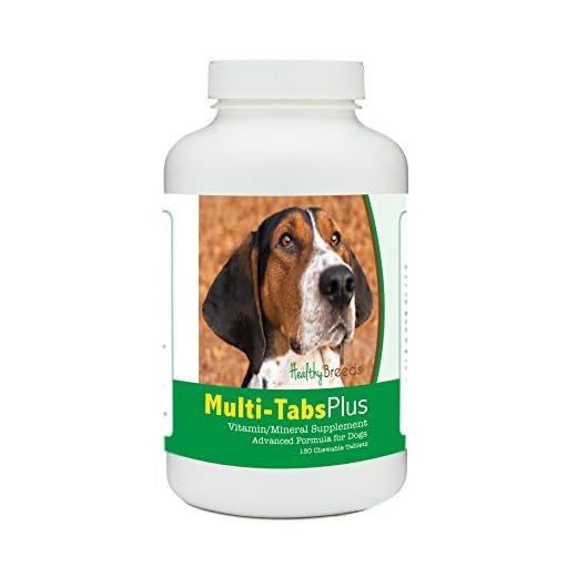 Healthy Breeds Multivitamin for Dogs Chewable for Treeing Walker Coonhound - OVER 200 BREEDS - Liver Flavor - For Senior Active & Working Pets - 180 Tabs