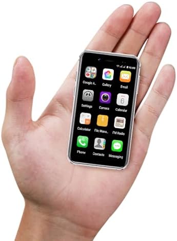 Mini Smartphone, Unlocked The World's Smallest Cell Phone 3.0 Inches Android Mini Phone 2G+32G Quad Core 5.0MP Dual SIM 3G Mobile Smartphone (White)