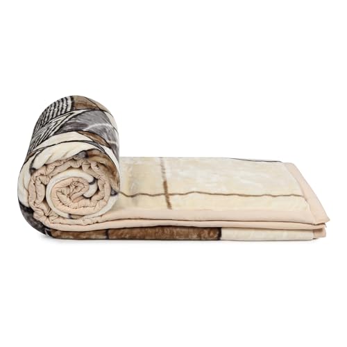 Image of Signature Aadhira Luxuriously Super Soft Double Ply Faux Mink Blanket - Heavyweight 4.5kg for Ultimate Winter Warmth 220x240CM 4.5Kg (Modern Mosaic)
