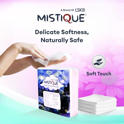 Image of MISTIQUE 2 Ply 50 Pulls Tissue Paper Napkin (Pack of 6) | Soft and Highly Absorbent | Sheet Size (33 * 33 cm)