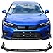 IKON MOTORSPORTS, Front Bumper Lip Compatible with 2022-2024 Honda Civic 11th Gen 4-Door Sedan & Hatchback, Gloss Black PP Front Bumper Front Bumper Lower Lip Spoiler Body Kit
