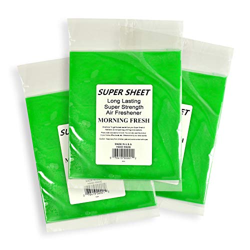 Image of Super Sheet Large (8 inchx7 inch) Under Seat Car Air Freshener, 3-PACK (Morning Fresh)