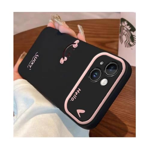 SDBEER iPhone17�p �Ί�}�[�N �n�b�s�[�X�^�C�� �_��ی� �s���N�z���C�g ����g�� �������� �A�C�t�H��14 iPhone16/15 ProMax�Ή��i�u���b�N�Ccase17promax)