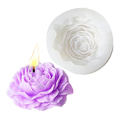Molde de silicone de flor de peônia | Resina Peônia Flor Silicone Chocolate Molde - Joias, confeitar