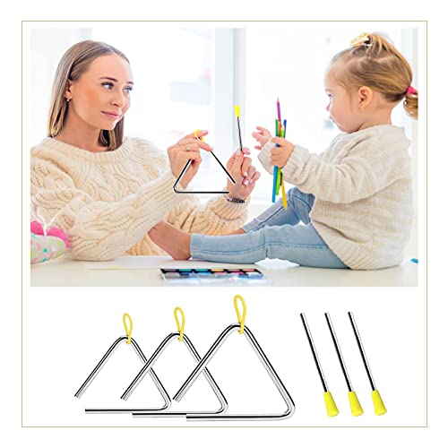 3 Piece Musical Triangular Instrument Set, Triangular Musical Instrument - Image 3