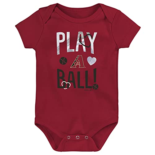 Outerstuff Arizona Diamondbacks Newborn Girls Creeper 3-Pack #TOP22