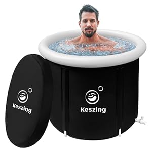 Keszing Ijsbad, draagbare badkuip voor volwassenen, koud watertherapiebad, koud dompelbad, opblaasbaar bad voor volwassenen, ijsbad voor buiten, reizen, opblaasbaar bad