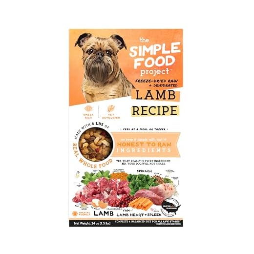 Simple Food Project - Lamb Recipe - Freeze Dried Raw Food for Dogs - 24oz