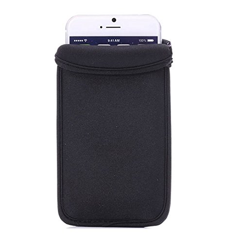 Lankashi Black Universal Neoprene Shock Absorbing Pouch Sleeve Case For Apple Iphone 6 6S Plus/Iphone 7 Plus/Iphone 8 Plus 5.5" #TOP1