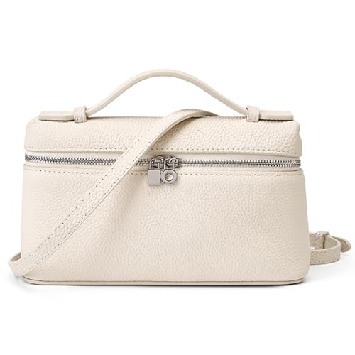 Rejolly Crossbody Bag for Women L19 Pouch Top-Handle Leather Bag Designer Shoulder Handbag Quiet Luxury Trendy Purse Cream White