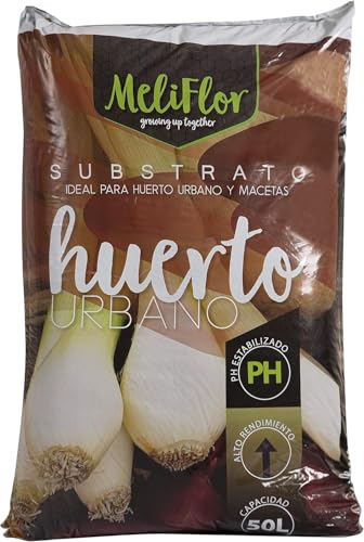 Sustrato Meliflor Huerto Urbano 50L, PH Estabilizado (Hortícolas, Plantas Ornamentales)