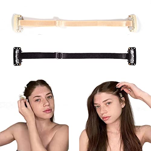 Cinta de Estiramiento Facial, Cinta de Levantamiento de Cuello y Ojos, Cinta de Adelgazamiento de Cara de Horquilla Invisible Portátil para Mujeres (2pcs) Cover