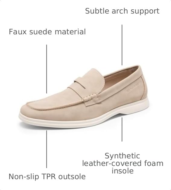 Image of Bruno Marc Men's Casual Dress Loafers Classic Slip-on Formal Shoes