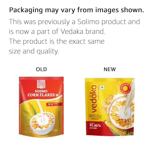 Image of Amazon Brand - Vedaka Corn Flakes | 875 G | Contains 91.46% of Corn | Crispy | Classic Breakfast Favorite | No Added Preservatives