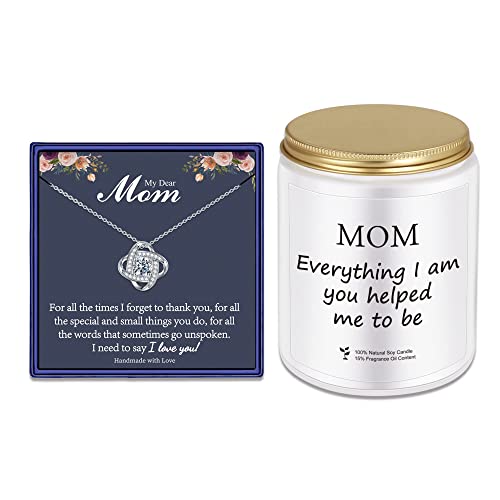 Yesteel Mothers Day Gifts for Mom Mama Mother, Birthday Gifts for Mom Best Mom Ever Gifts, Candles Gifts for Mom Mama Necklace Jewelry