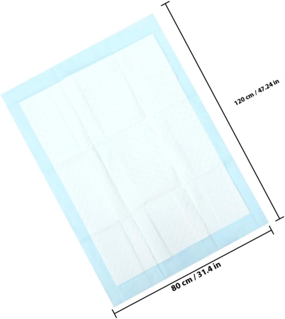 Disposable Changing Pad Sheet, High Absorbent Incontinence Bed Mat for Newborns, Large 100X80Cm Leak-Proof Bed Protector, 10pcs for Nursery and Travel