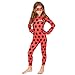 Miraculous Ladybug Little Girls Cosplay Jumpsuit Gloves and Mask 3 Piece Costume Set Polka Dots Red 7-8