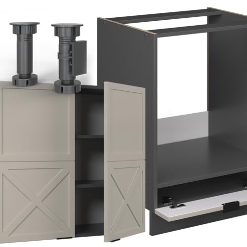 Vicco Cucina Angolare Completa Grigio/Beige/Antracite 227 X 287 Cm , Pl Marmo - 7