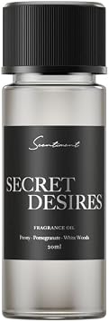 Scentiment Secret Desires Diffuser Oil - Premium Hotel Scent with Notes of Peony, Pomegranate & White Woods Home Scent, Hotel Fragrance Oil Diffuser Refill - 0.68 fl oz 20 mL