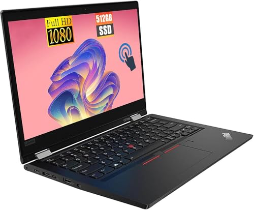 Lenovo ThinkPad L13 Yoga Gen 2, 2-in-1 Business Laptop, Intel Core i5-1145G7, 13,3 Zoll FHD Touchscreen, 16GB RAM, 256GB SSD, AZERTY Tastatur, Windows 11 Pro (Generalüberholt)