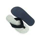 Bamboo Flip Flops for Men Japanese House Tatami Slippers Environmentally Friendly Organic Nature Straw Woven Handmade Slip On Summer Slides Open Toes Flats Comfort Wear Shoes Indoor Bedroom Sandals (Black,10)