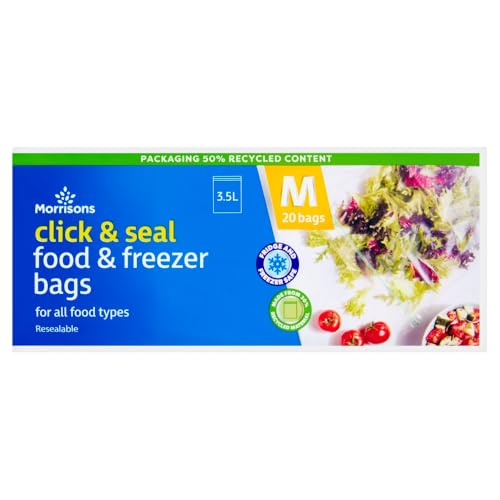Morrisons Click & Seal Food Bags Medium 20pk