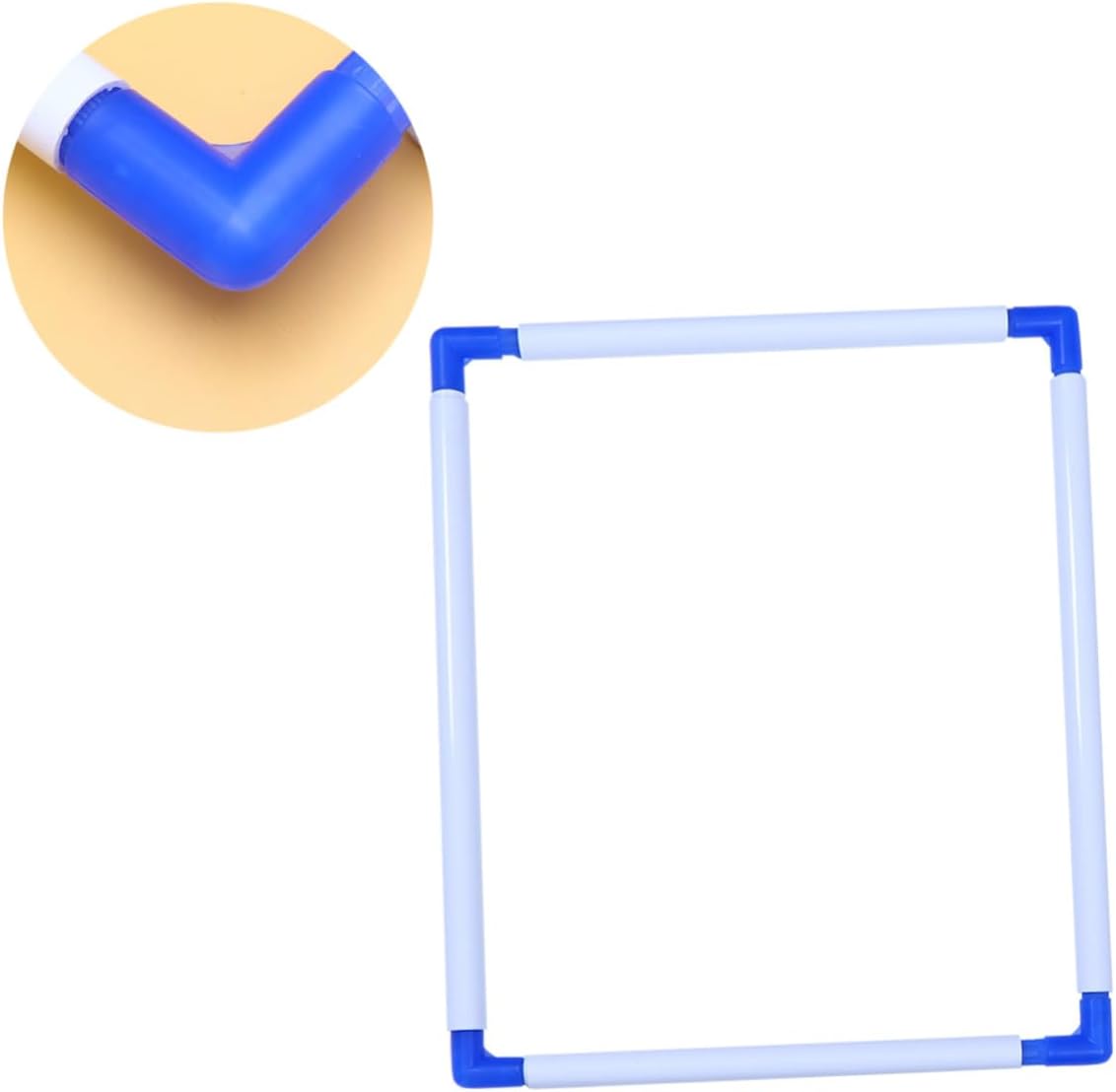 ETHZZLE Portable Square Embroidery Frame Clip for Cross Stitch and Quilting Lightweight Plastic Clamp Holder Easy Assembly Random Color for Needlepoint Craft Projects Random Color
