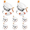 2 Inch LED Recessed Lighting Dimmable Downlight, 3W(35W Halogen Equivalent), 3000K Warm White, CRI80, LED Ceiling Light with LED Driver (8 Pack)