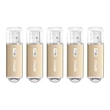 Silicon Power 5 Pack 64GB USB 3.0/3.1 Gen1 USB Flash Drive Blaze B02 (Champagne Gold)