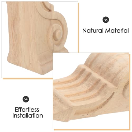 Corbeaux en bois sculpté pour fixer une tablette de cheminée instable dans le salon - 3
