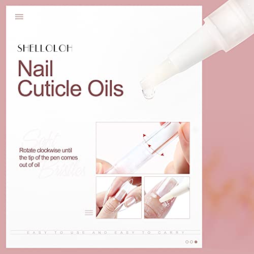 Shelloloh 6Pcs Nail Cuticle Oil Pen For Nails, Nail Revitalizing Nutrition Oil Pen For Nail Treatment Care Nail Softener And Strengthener,5Ml/Bottle #TOP2