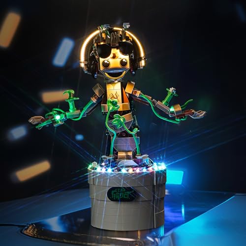 BRICKSHINING LED Lighting Compatible with Lego Dancing Groot 76297, Light Kit Compatible with Lego 76297, Giving Light to Model, NOT Included The Model Set（Standard Version）