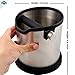 HOME DEPT Espresso knock box large and coffee grounds container. Stainless steel espresso machine accessories. Shock-absorbent knock bar with silicone cover for easy coffee ground disposal.