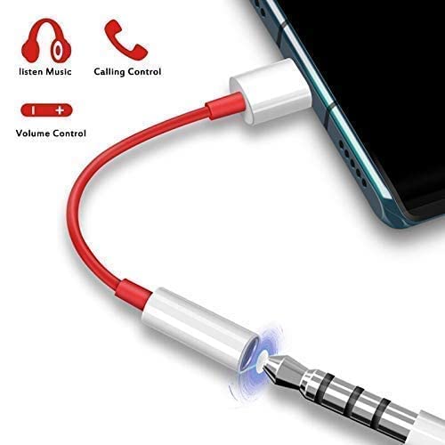 Image of Original USB Type C to 3.5mm Audio Jack, USB Type C,Headphone Converter Cable Stereo Jack Splitter Compatible With Oneplus 12 /12R 11 /11R 10pro /10T /10R 9 (3+3 Month Warranty) (ONPLS-Audio-JCK)