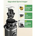 Cold Press Masticating Juicer Machines with Built-in Blades for Slicing Whole Fruits & Vegetables, 4.35" Large Feeding Chute, Quiet & Easy to Clean, 99% High Juice Yield - Image 3