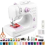 FONCOOD Sewing Machine for Beginners, Adults and Kids，36 Threads& 12 Built-in Stitches,2-Speed Foot Pedal,Portable Lightweight Sewing Machine with Basic Kit, Ideal for Home Use DIY and Travel