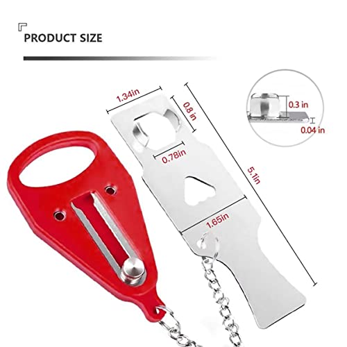 Portable Door Lock for Home and Travel Safety, Travel Lock, Airbnb Lock, Childproof Security Lock, Suitable for Home, Hotel, Living Security Device (Portable Lock 1.0, 2, Count) by FINENIC - Used condition - Image 6